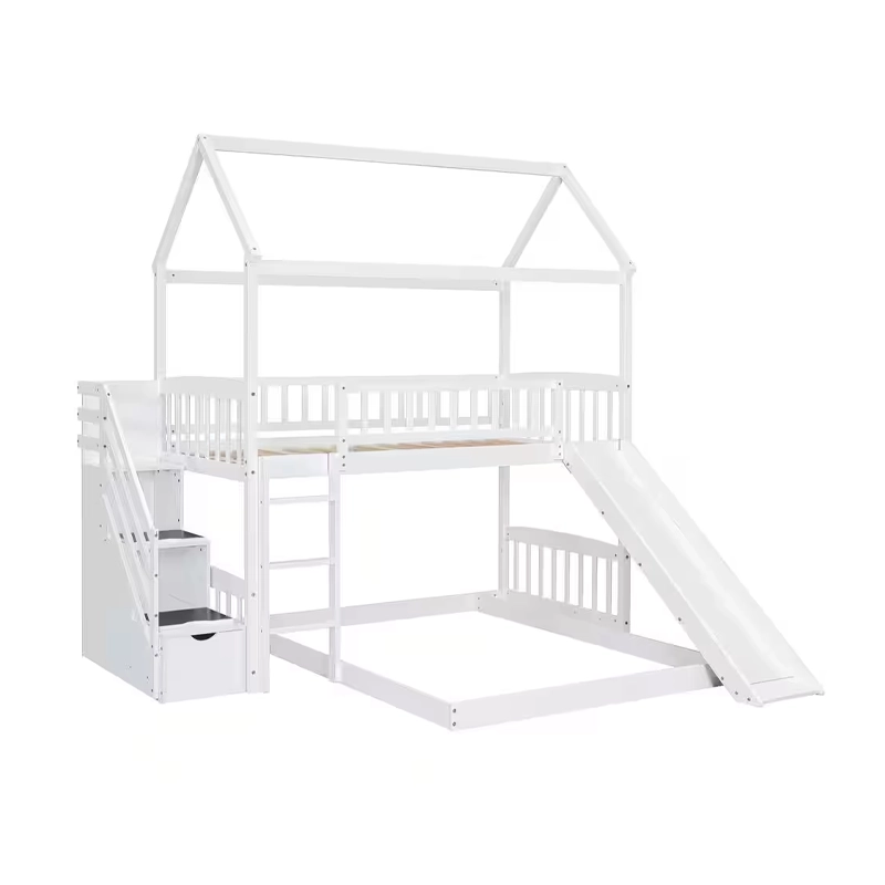 House Bunk Bed with Ladder