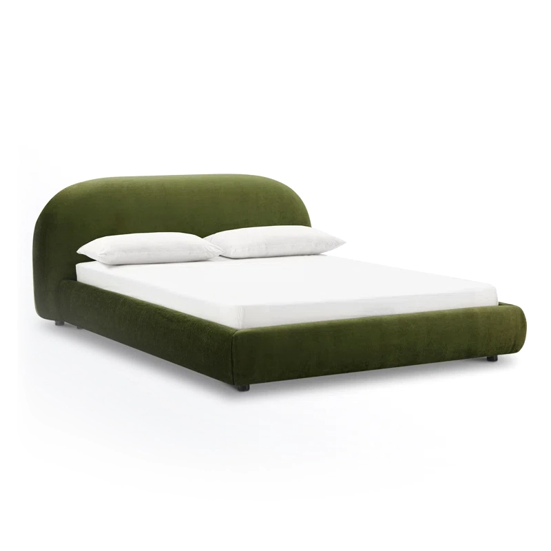 Curved Upholstered Bed
