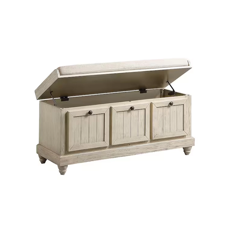 Distressed Lift Top Storage Bench