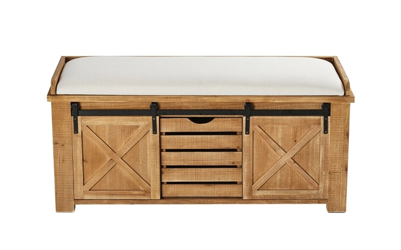 Farmhouse Style Storage Bench