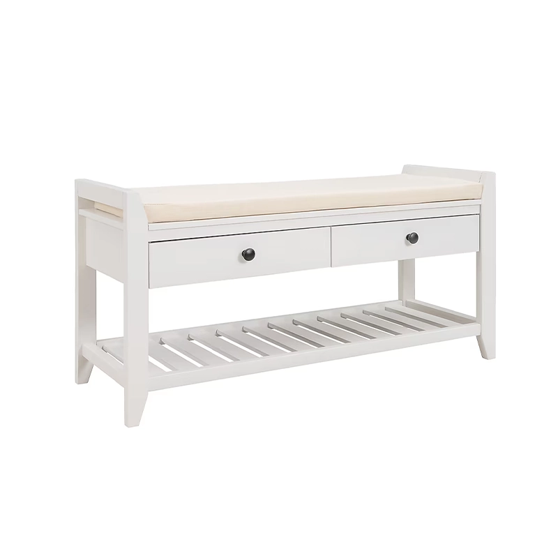 Modern White Storage Bench