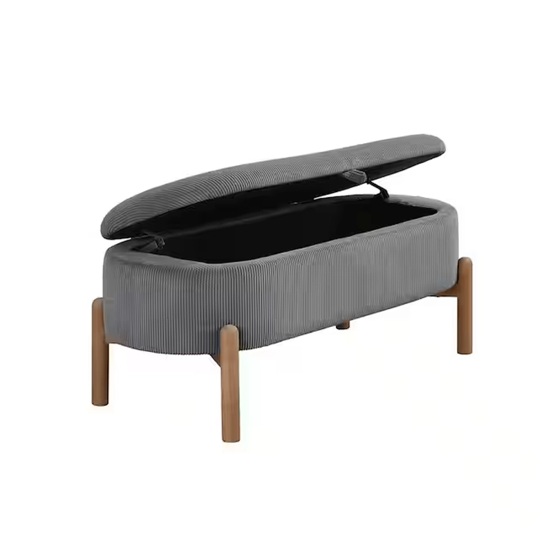 Round Edge Lift Top Storage Bench
